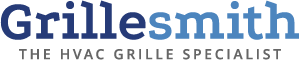 Grillesmith text logo with tagline: the HVAC grille specialist